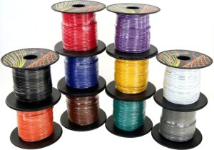 cables electricos automotrices en diferentes colores