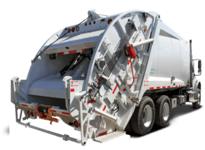 camion de basura con sistema hidraulico