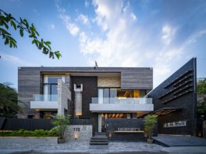 casa moderna con una sola caida de agua