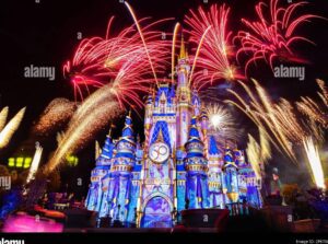 ¡Cumple tus sueños pirotécnicos! Descubre el costo de un castillo de fuegos artificiales 21 castillo de fuegos artificiales iluminando el cielo nocturno