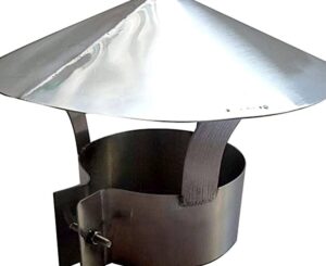 chimenea con un protector para evitar el agua