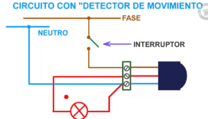 circuito con sensor de movimiento en funcionamiento