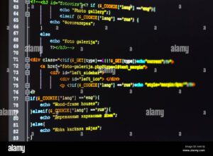 codigo de programacion en una pantalla