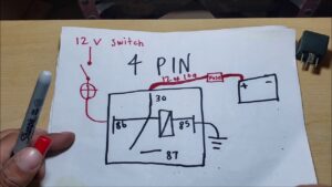 como conectar un relay de 4 pines en un diagrama
