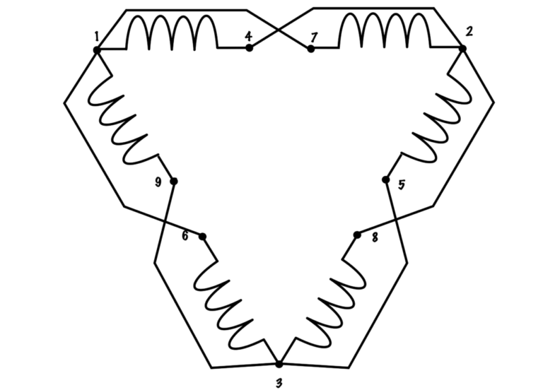 diagrama de conexion doble delta de 9 puntas