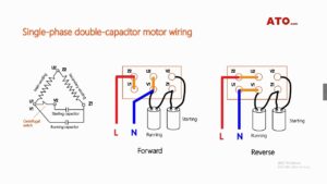 diagrama de un motor electrico monofasico