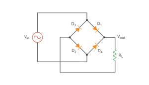 diagrama esquematico de un puente rectificador