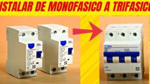 disyuntor trifasico instalado correctamente en monofasico