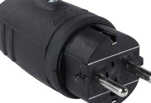 goma siendo probada con corriente electrica