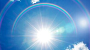 halo alrededor de una luz brillante