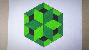 hexagono en una ilustracion geometrica simple