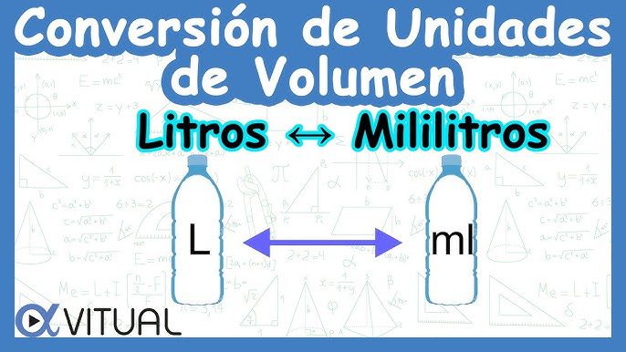 Medición de CC a litros ilustrada claramente