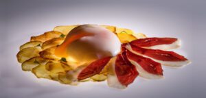 huevos con jamon de pato y rosti de patata