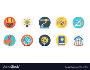 iconos relacionados con la ingenieria industrial