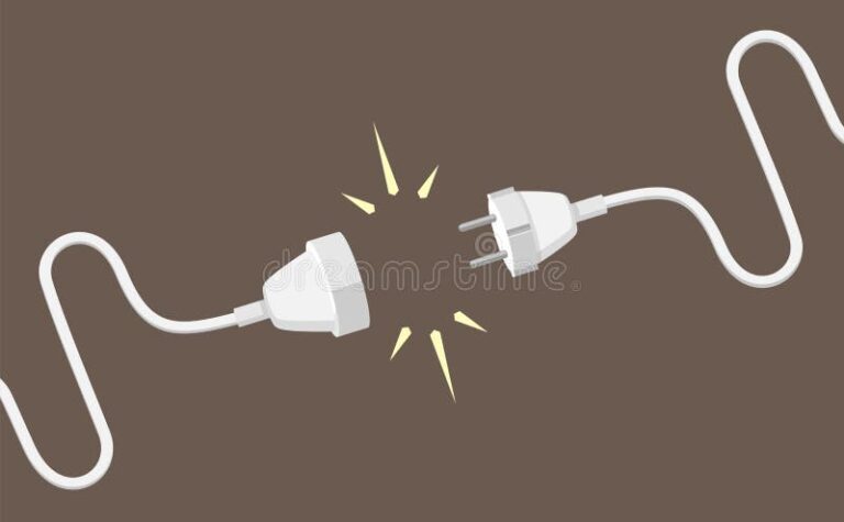 ilustracion de cables electricos y enchufe 1