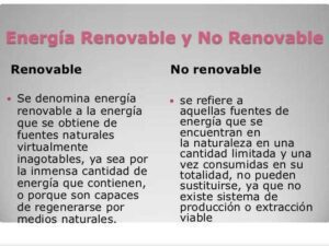 imagen comparacion de fuentes de energia renovables y no renovables