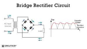 Cómo funciona un puente rectificador en un circuito eléctrico 2 imagen de circuito electrico con puente rectificador