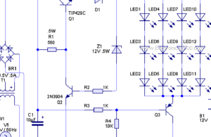 imagen de esquema electrico para luz de emergencia