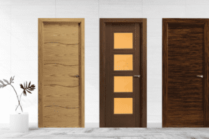 imagen de puertas de diferentes tipos de madera