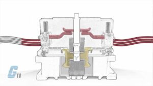 imagen de un contactor electrico abierto