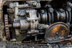 imagen de un motor de camion desmontado
