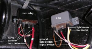 imagen de un relay de luces instalado