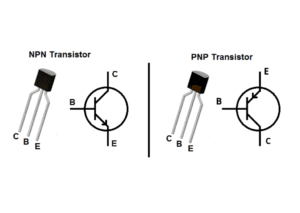 imagen de un transistor con sus terminales