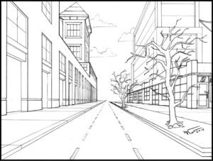 imagen de una linea en perspectiva