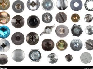 imagen diferentes tipos de cabezas de tornillos