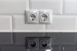 imagen enchufe limpio y seguro en una cocina