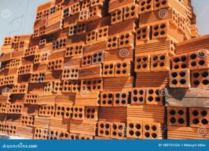 ladrillos rojos huecos apilados en una pila listos para su uso construccion o venta material de foto ladrillo perfectamente 180731524