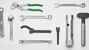 llave y tuerca en diferentes tamanos y tipos