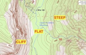 mapa topografico con curvas de nivel