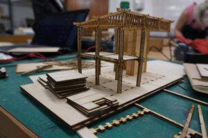 maqueta de edificio a escala 150