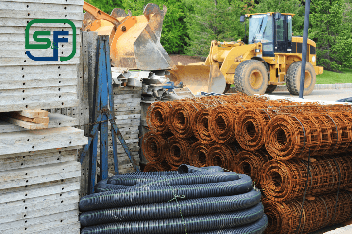 Diversos materiales naturales para construcción