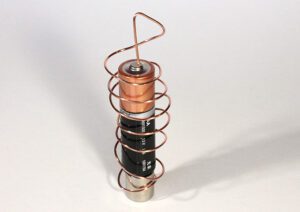 motor electrico con bobina en forma de espiral