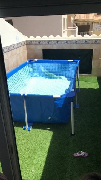 Terraza soportando peso de piscina