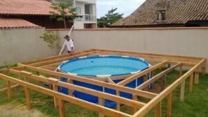 piscina cubierta con lona de plastico casera