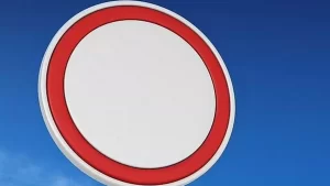 que significa la senal de circulo rojo y blanco