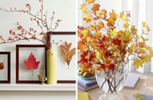 ramas de arboles secas en jarron decorativo