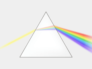rayo de luz atravesando un prisma
