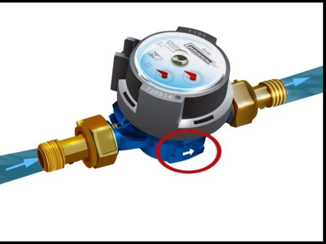 Medidor de agua en funcionamiento