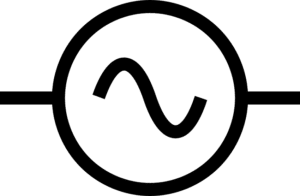 simbolo de corriente alterna en electricidad