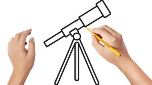 telescopio animado aprende a dibujarlo paso a paso