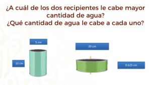 un hectometro cubico de agua en un recipiente